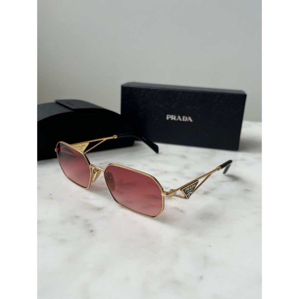 NEW Prada PR A51S Sunglasses in Gold Pink $585 - Picture 7 of 7